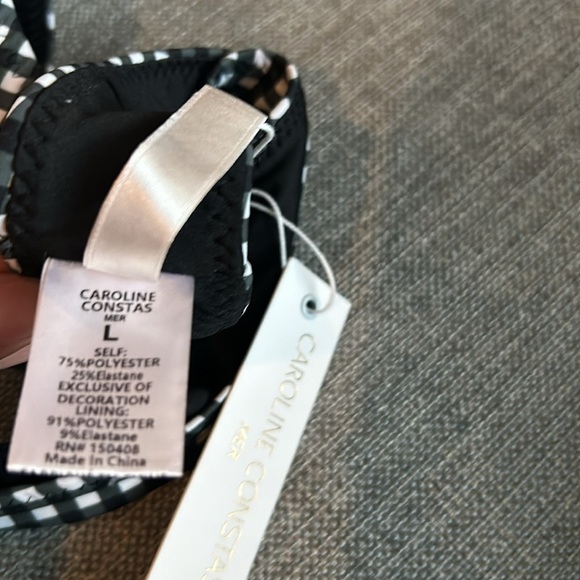 Caroline Constas Kali Bikini Bottom in Gingham Size L - Picture 9 of 15
